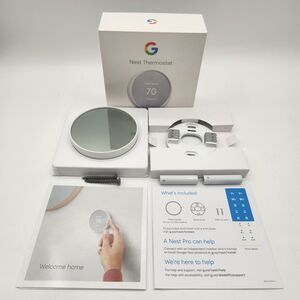 Google Nest Wi-Fi Smart Thermostat "Snow" White GA01334-US - Open Box READ